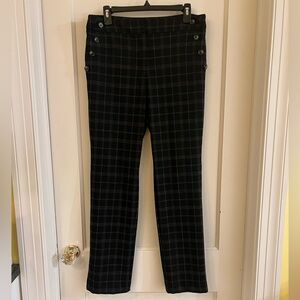 Ann Taylor Factory Gray/Black Plaid Pants